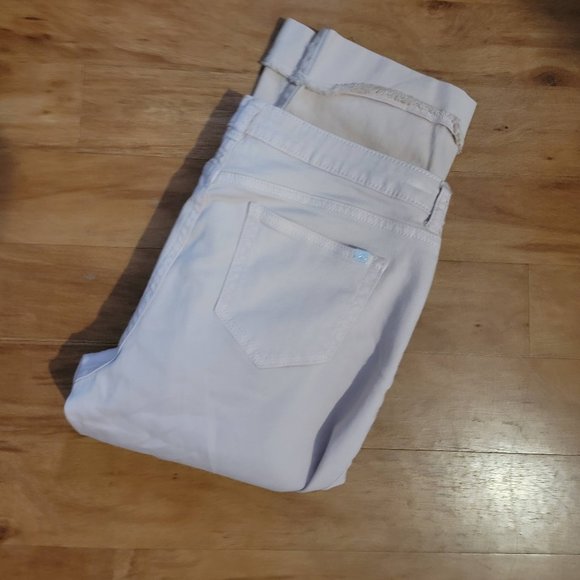 Pale Pink Jennifer Lopez Cuffed Capris Size 12 - Picture 13 of 14